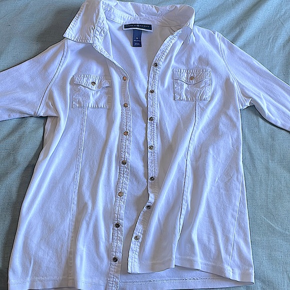 White Karen Scott cover up. Size medium for females. - Picture 1 of 4